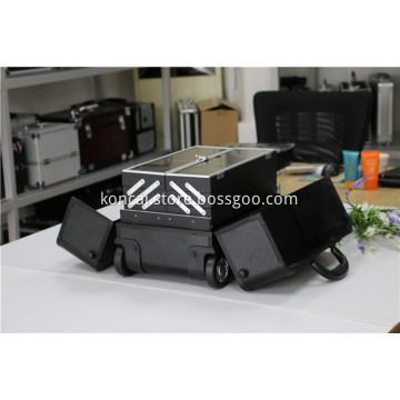 Carry On Professional Makeup Artist Train Leather Cosmetic Box